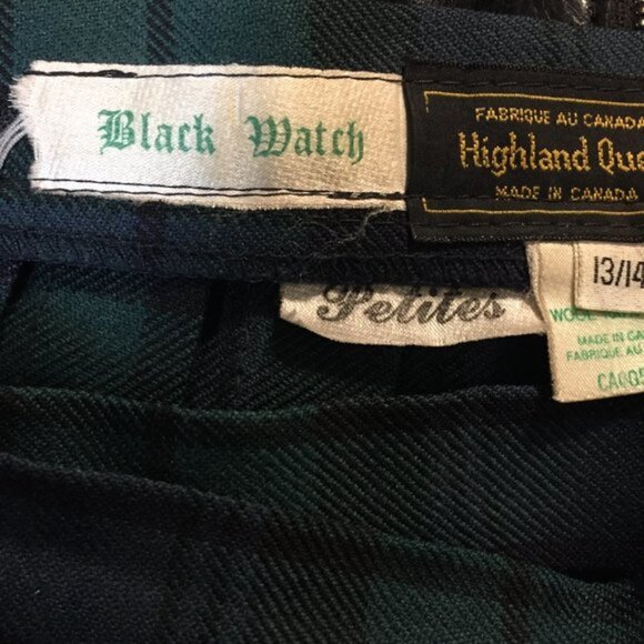 VINTAGE HIGHLAND QUEEN PLAID PLEATED MIDI SKIRTS SIZE 14P - Picture 8 of 9